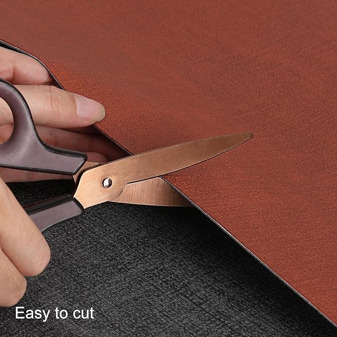 Table Runners 55 Inches Long, Dual-Sided Faux Leather Farmhouse Table Runner Waterproof Heatproof Non-Slip for Living Room Party Home Decor Holiday Decorations(Gray Terracotta, 15 x 55 Inch)
