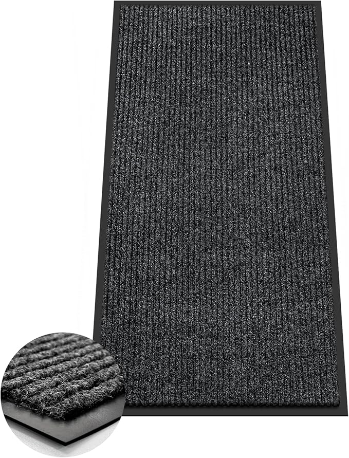 Azadx 2'x4' Indoor Outdoor Door Mat Heavy Duty Front Door Mat Ultra Absorbent Muddy Dirt Resist Welcome Door Mats Non-Slip Backing Entrance Mat for Home Commercial Outdoor Entrance Floor Mat
