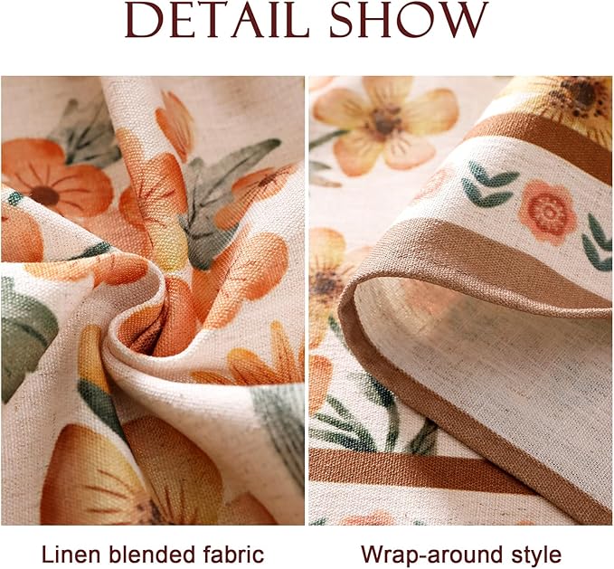 Designer Vintage Linen Long Rectangle Tablecloth,William Morris Block Print Soft and Durable Table Cloth,Decor Table Cover for Kitchen,Dining,Thanksgiving,Christmas,63"*102"-Athea