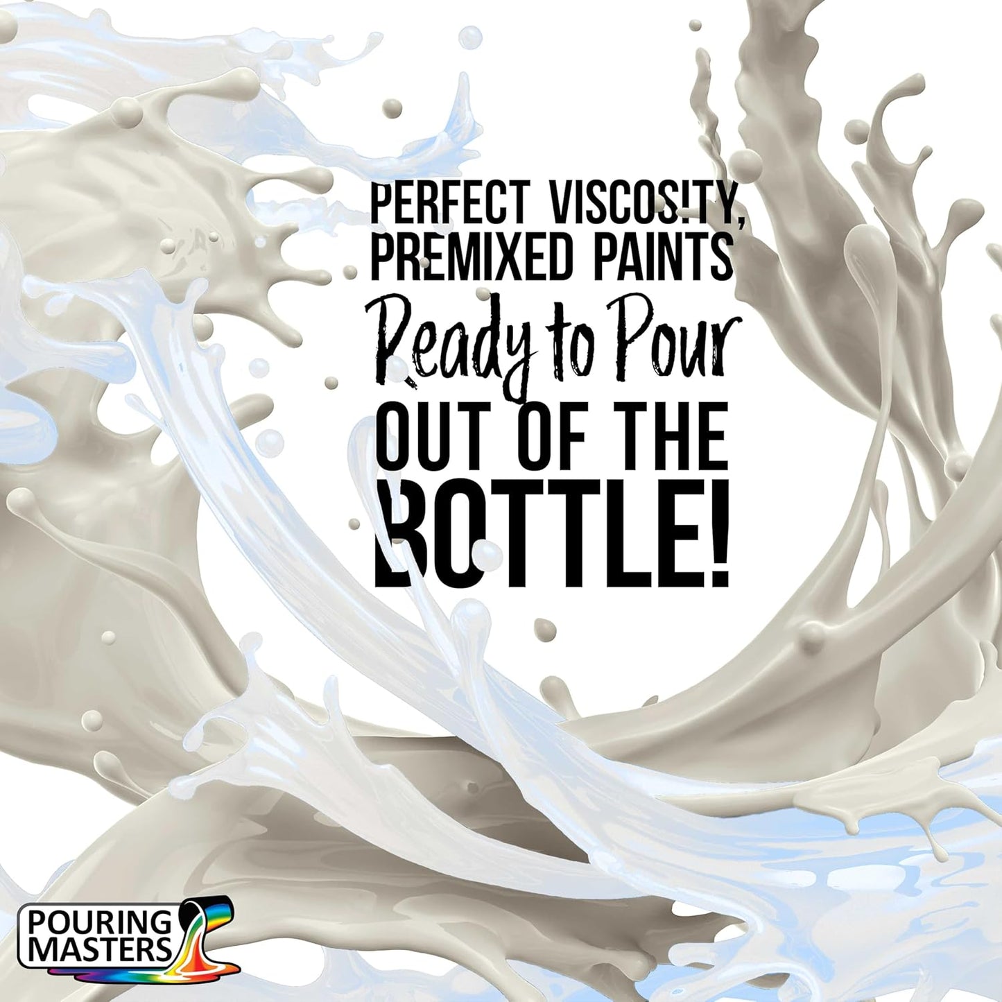 Pouring Masters Blue Interference Pearl Special Effects Acrylic Pouring Paint - Premium 8-Ounce Pre-Mixed Fluid Acrylic Paint - Fluid Art Supplies for Canvas, Wood, Paper, Tile & Rocks