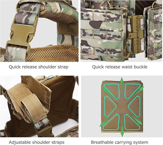 vAv YAKEDA Camo Tactical Outdoor Carrier Vest