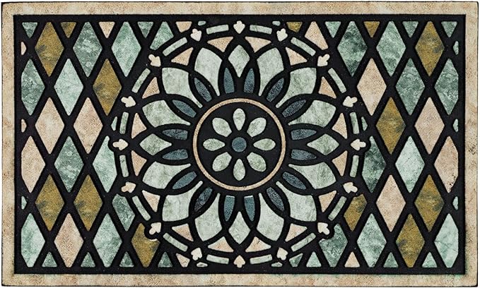 CHICHIC Welcome Door Mat 24 x 36 Inch Front Doormat Outdoors for Home Entrance Outdoors Mat for Outside Entry Way Doormat Entry Rugs, Heavy Duty Non Slip Rubber Back Low Profile, Flower
