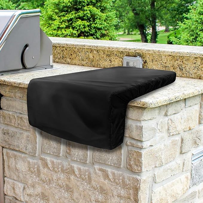 Burner Cover for 12 inch Delta Heat Double Side Burner Built-in Natural Gas Griddle,Heavy Duty 600D Waterproof Burner Cover with Plush Lining,Suitable 23''L x 12''W x 11''H,Black