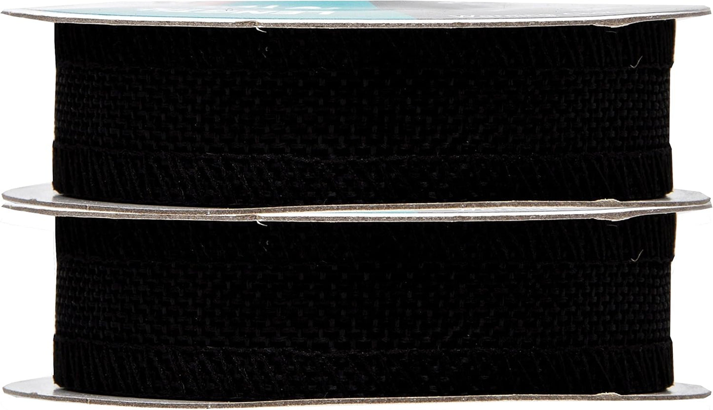 Mandala Crafts Black Burlap Ribbon 1 Inch Wide Jute Ribbons for Crafts - 20 Yds Roll Rustic Burlap Wrap Trim Ribbons for Wreaths Bows Wedding Party Decoration