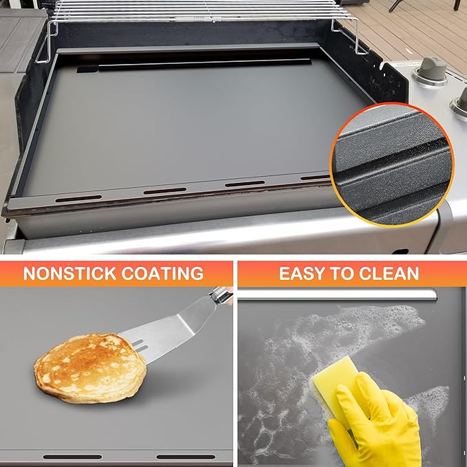 Full Size Griddle for Weber Genesis 300 Grill E310, E330, E320-6788 Full Size Griddle Insert for Genesis S310, S320, S330 Gas Grills, for Weber Part 7524, 7528