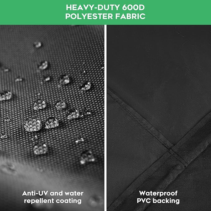 Heavy-Duty 600D Grill Cover fit for Kamado Joe KJ15080320 Kettle Joe and Other 22 inch Charcoal Kettle Grill with Similar Sizes, 28" Dia x 39" H