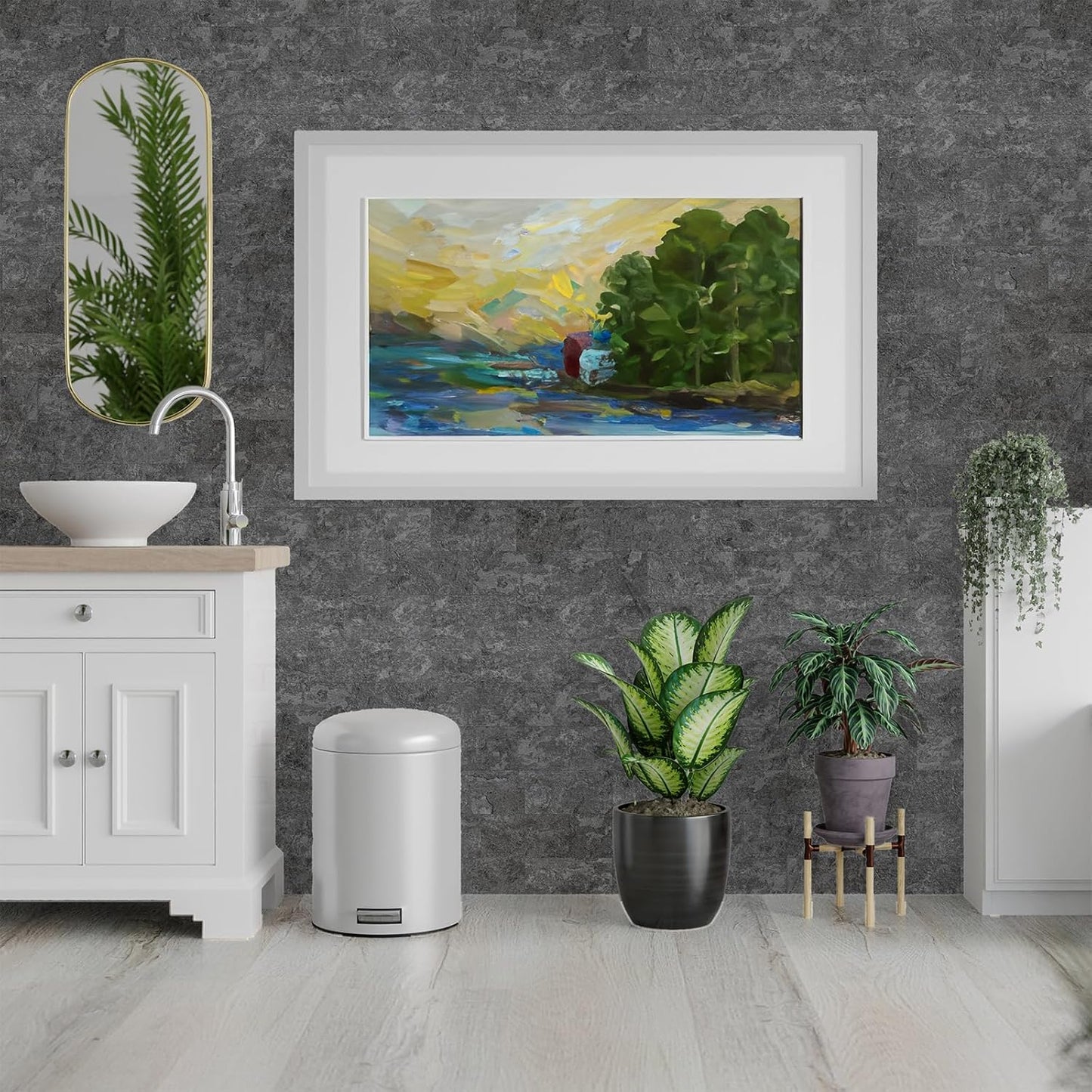 100 Pieces Peel and Stick Backsplash for Kitchen, 3" x 6" PVC Subway Tile 2026 Upgraded Gray Concrete Stone Backsplash Stick on Tile Elevate Kitchen Fireplace RV