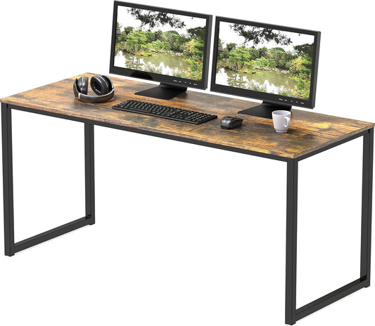 SHW Mission 48-Inch Home Office Computer Desk, Rustic Brown