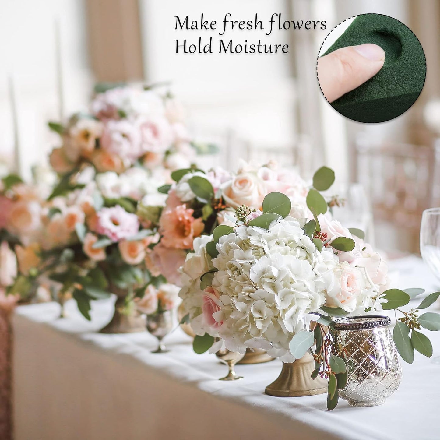 6 Packs Round Floral Foam Blocks，3'' Large Dry Floral Foam for Artificial Flowers,Flower Foam Blocks for Wedding Aisle Flowers Party Decoration