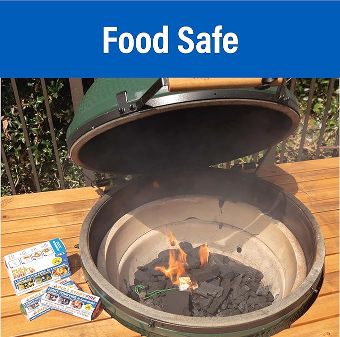 Pull Start Fire Pull String Firestarter | No Matches Required, Fire Starts in Seconds | for Campfires, Grill, Fireplace, BBQ | Lights Wet Wood, Easy to Use, Food Safe and Weather Resistant
