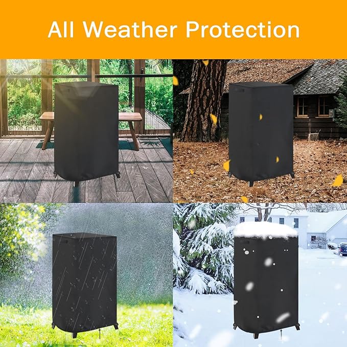 Smoker Cover Fit for Maison BACKYARDS Large Vertical Electric Smoker Grill, Waterproof Outdoor Grill Smoker Covers with UV Protection & Windproof Straps -19" D x 23" W x 45" H