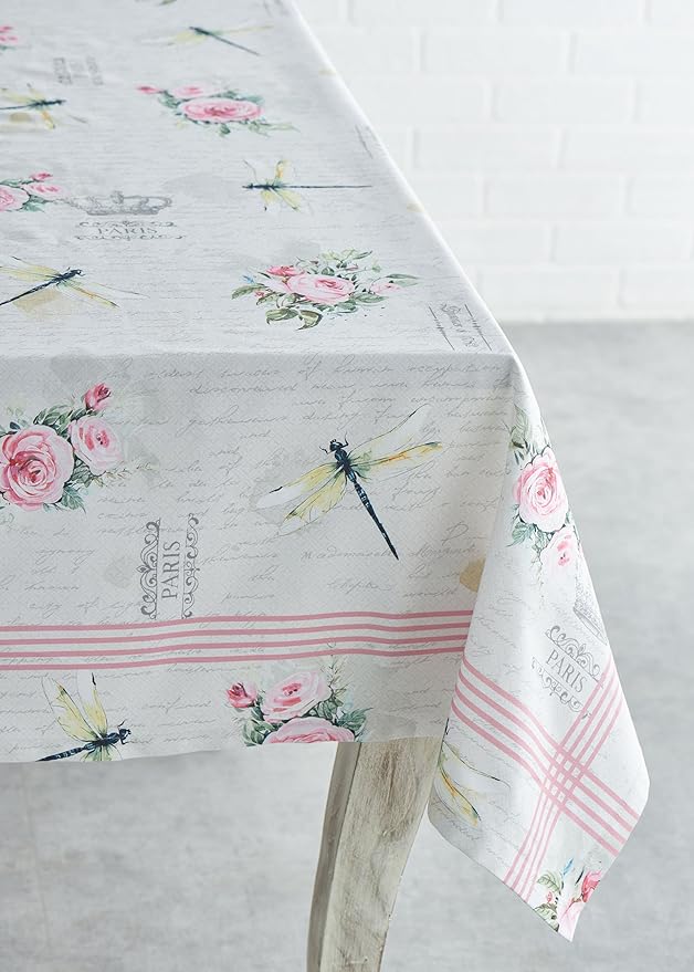 Maison d' Hermine Table Cloth Rectangle Table 100% Cotton 60 x 120 Inches Tablecloth Reusable Decorative for Dining Room, Farmhouse, Home, Party, Festive & Wedding Spring Summer - Champ De Mars