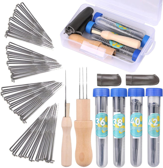 82PCS Needle Felting Tools, Needle Felting Needles, 4 Sizes Felting Needles with Needle Bottle Felting Tool Holders, Complete Needle Felting Supplies for Beginner Professional