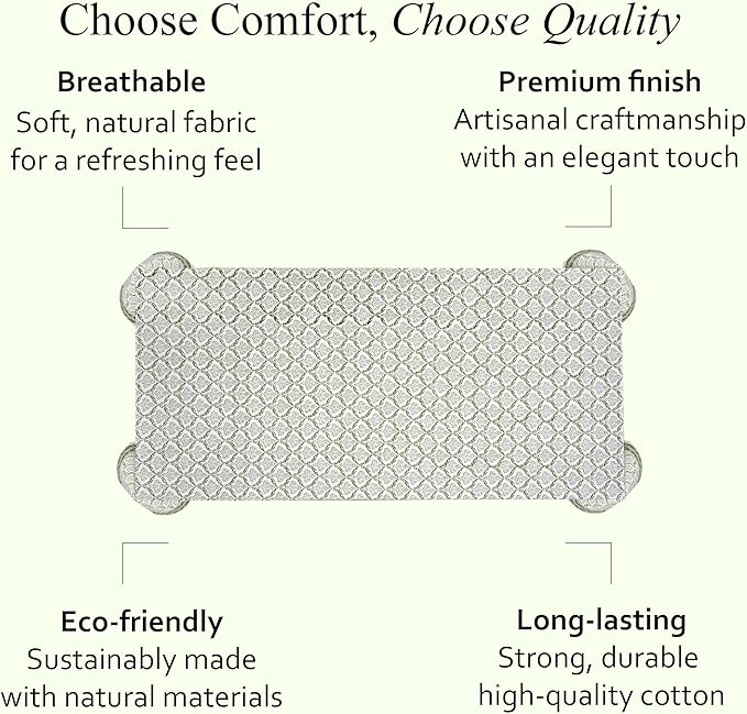 CPC Fern Regal Tablecloth 100% Cotton 70x108 Inch Indian Block Print Rectangle Table Cover, Table Cloth for Gifting in Weddings, Halloween, Fall, Christmas, Thanksgiving