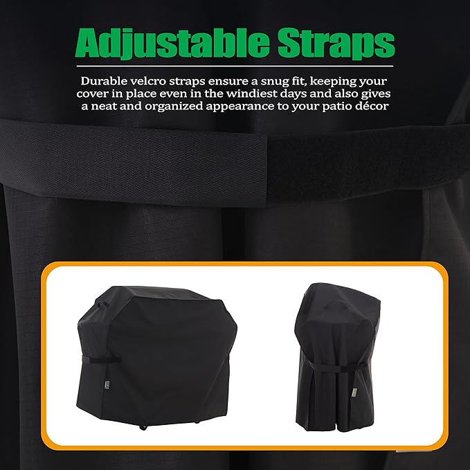 F&J Outdoors Grill Cover, Waterproof Anti-UV for 3Burner Liquid Propane Gas BBQ,53Wx27Dx43H in,Black