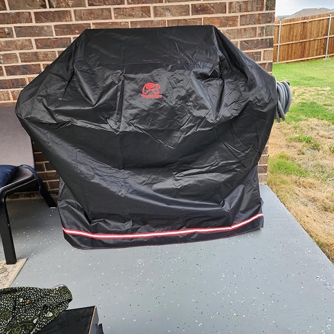 Turtle Life BBQ Grill Cover, 54 Inch Heavy Duty Waterproof 3-4 Burner Barbecue Gas Grill Covers for Weber Spirit Char-Broil Performance and Signature, Black