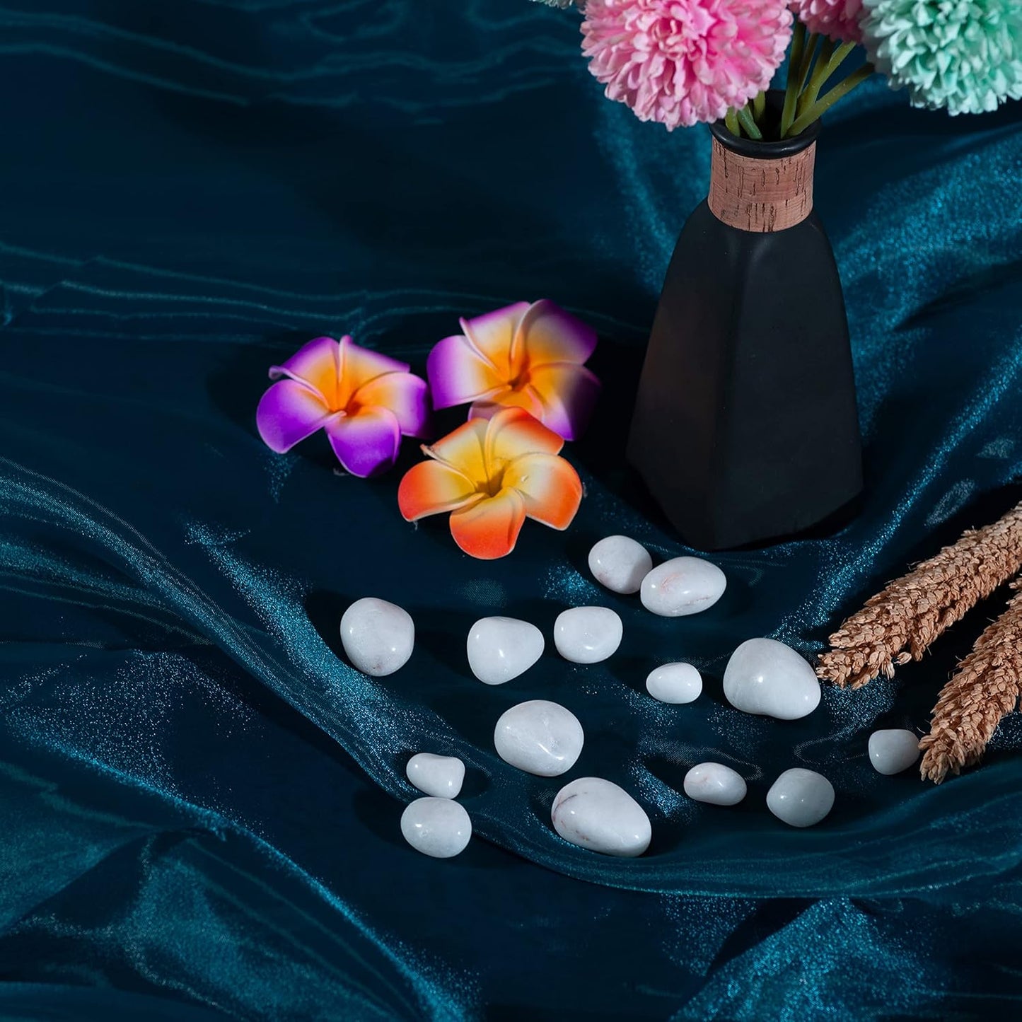 Fynite Sheer Organza Fabric | 5 Yards Long | 44" Wide | Bridal Solid Teal Sheer Organza Bolt for Wedding Dress Fashion Craft Decorations