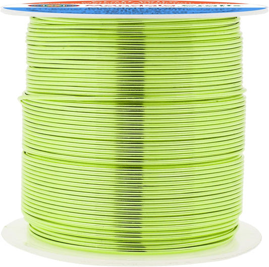 Mandala Crafts 20 Gauge Anodized Aluminum Craft Wire for Jewelry Making - 100 FT Colored Flexible Light Green Wire - Bendable for Bonsai Armature Crafting Sculpting