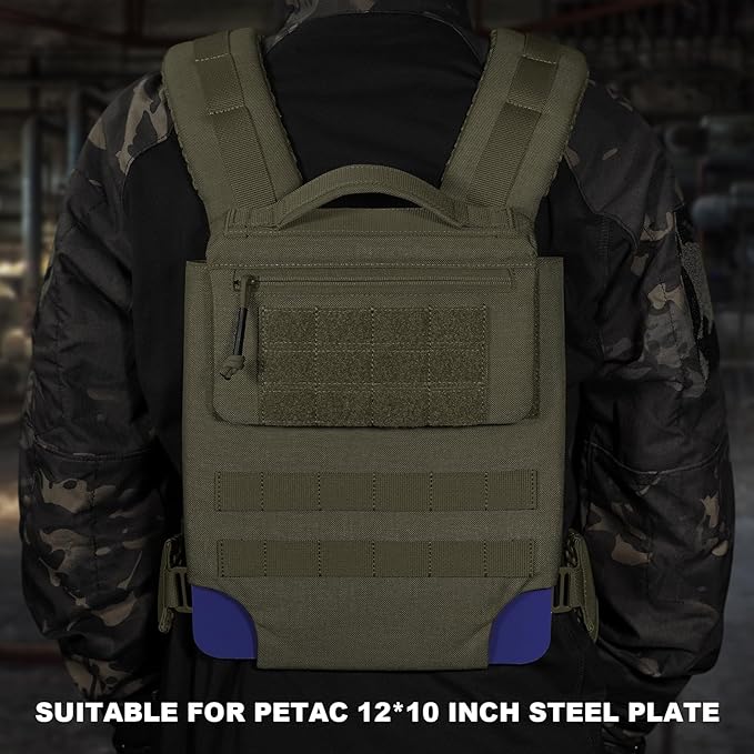 PETAC GEAR Upgraded Weighted Backpack Rucking Backpack for Weight Plates/Honeycomb Breathable fabric/Belt support/Back support platform (max 15lbs capacity) (RG)