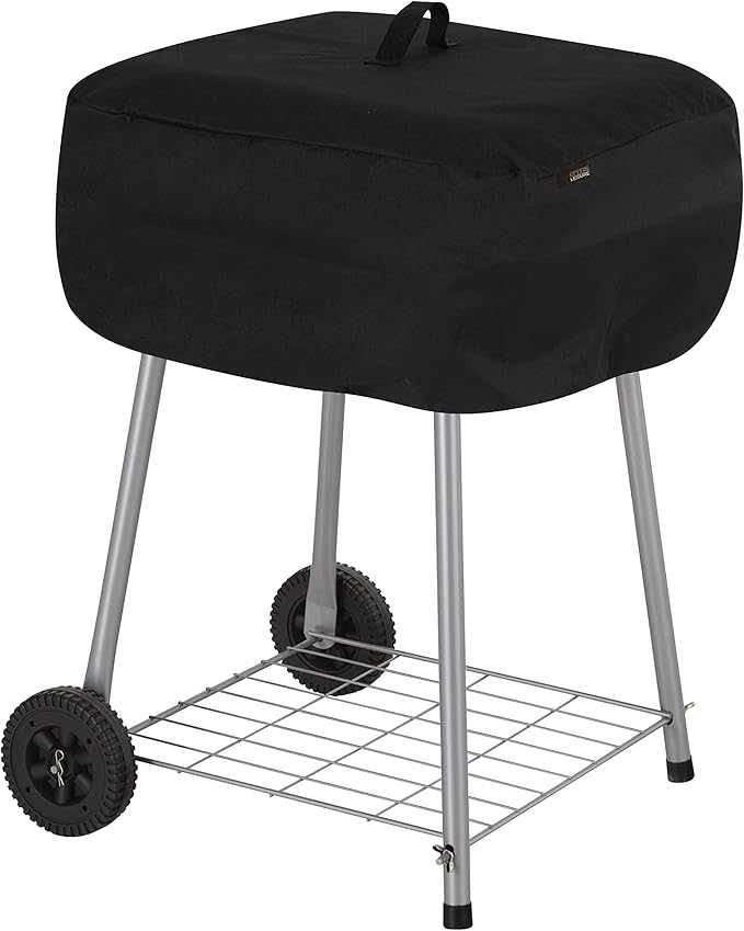 Modern Leisure 2974 Basics Walk-A-Bout Charcoal Grill Cover (21.5 L x 21.5 D x 14.5 H inches) Water-Resistant, Black