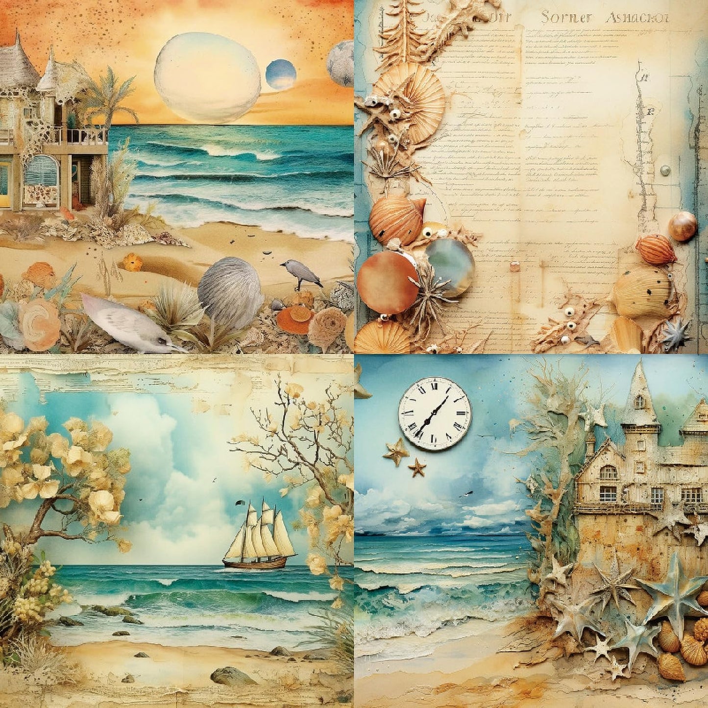 YASMEN 6"x6" Scrapbook Paper Pad - 24 Sheets of Patterned Cardstock for Card Making, Scrapbooking, Junk Journal, DIY Gift Cards - Single-Sided Decopodge Decorative Craft Paper