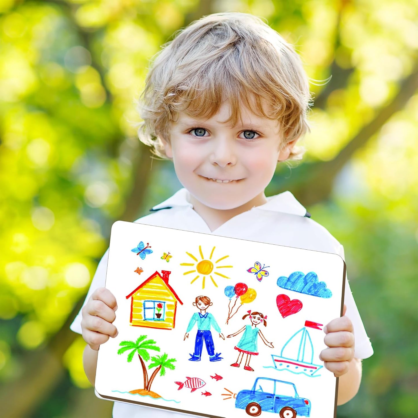 White Board Dry Erase Boards Classroom Pack Mini White Boards 9" x12” Double Sided Personal Whiteboards for Students Teachers School Supplies Lapboards (6Pack line whiteboard & Erasers & Pens)