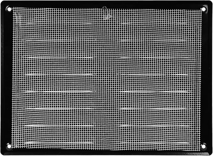 Repa Market 10" x 7.5" Inch (Outer Dimensions) Black Air Vent Cover - Steel Return Air Grilles - for Ceiling and Sidewall - HVAC - with Insect Protection Screen (10.23'' x 7.48'' Inch)