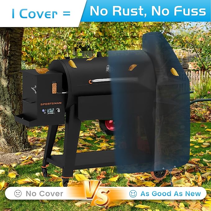 Grill Cover for Pit Boss 440 Deluxe Wood Pellet 440D2 440D 456D 456D3 440TGR1 Smoker Waterproof Pitboss Cover 73440 600D Heavy Duty Outdoor Accessory