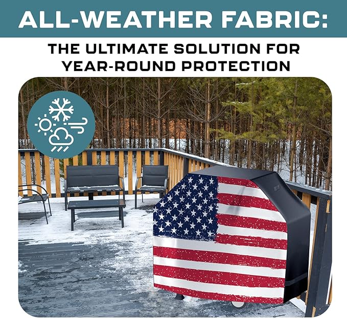 Grill Cover for Outdoor Grill 58 Inch, Heavy Duty Waterproof BBQ Gas Grill Cover for Outside, UV & Fade Resistant, Compatible with Most 3-4 Burner Grills
