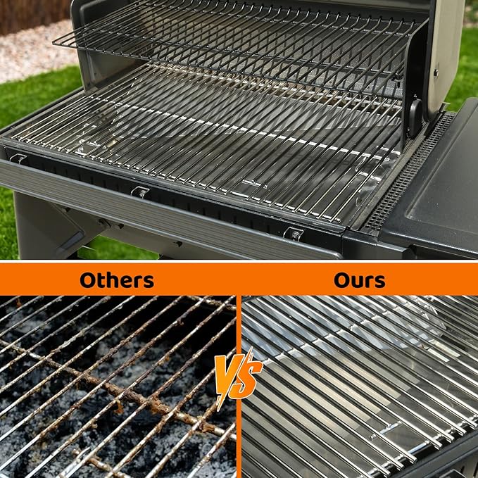 Stainless Steel Cooking Grates for Traeger Woodridge Pellet Grill, Grill Grids Compatible with Traeger Sear Grate, Grill Grates Replacement Parts for Traeger Grill Accessories,2 Pack