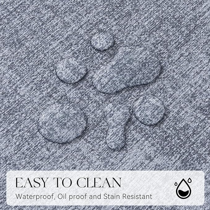 MOSAYT Placemats Set of 4, Heat Resistant Vinyl Place Mats with Coasters, 100% Waterproof Wipeable Washable Faux Leather Table Mats for Kitchen Dining Party Indoor Outdoor, 12" x 17", Sky Blue