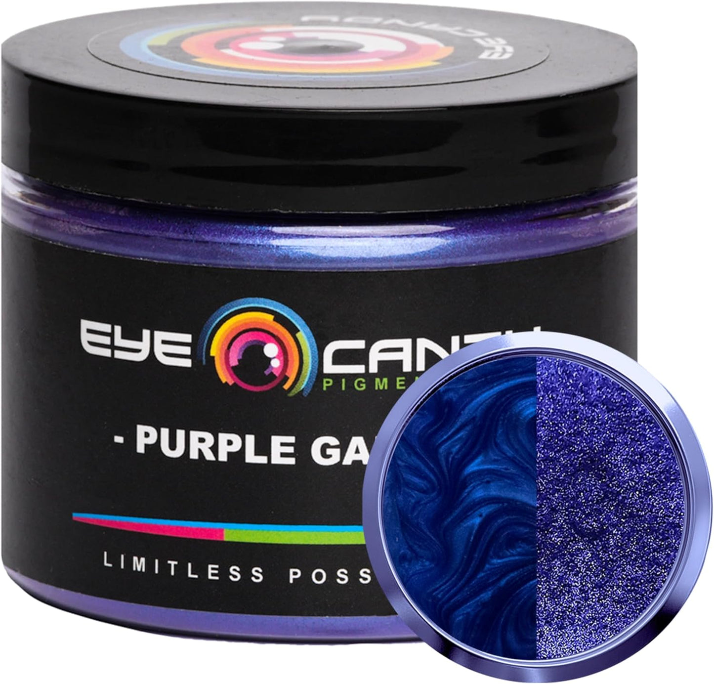 Eye Candy Pigments Premium Purple Mica Powder - Purple Garden (50gr) - for Epoxy, Resin, Soap, Paint, Woodworking, Acrylic Pouring, Bath Bombs, Fishing Lures - DIY Arts and Crafts Additive