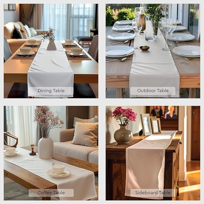 Encasa XO Table Runner 13"x59" Long | Cotton Canvas Fabric | Hot Pink Solid Color | Machine Washable & Durable