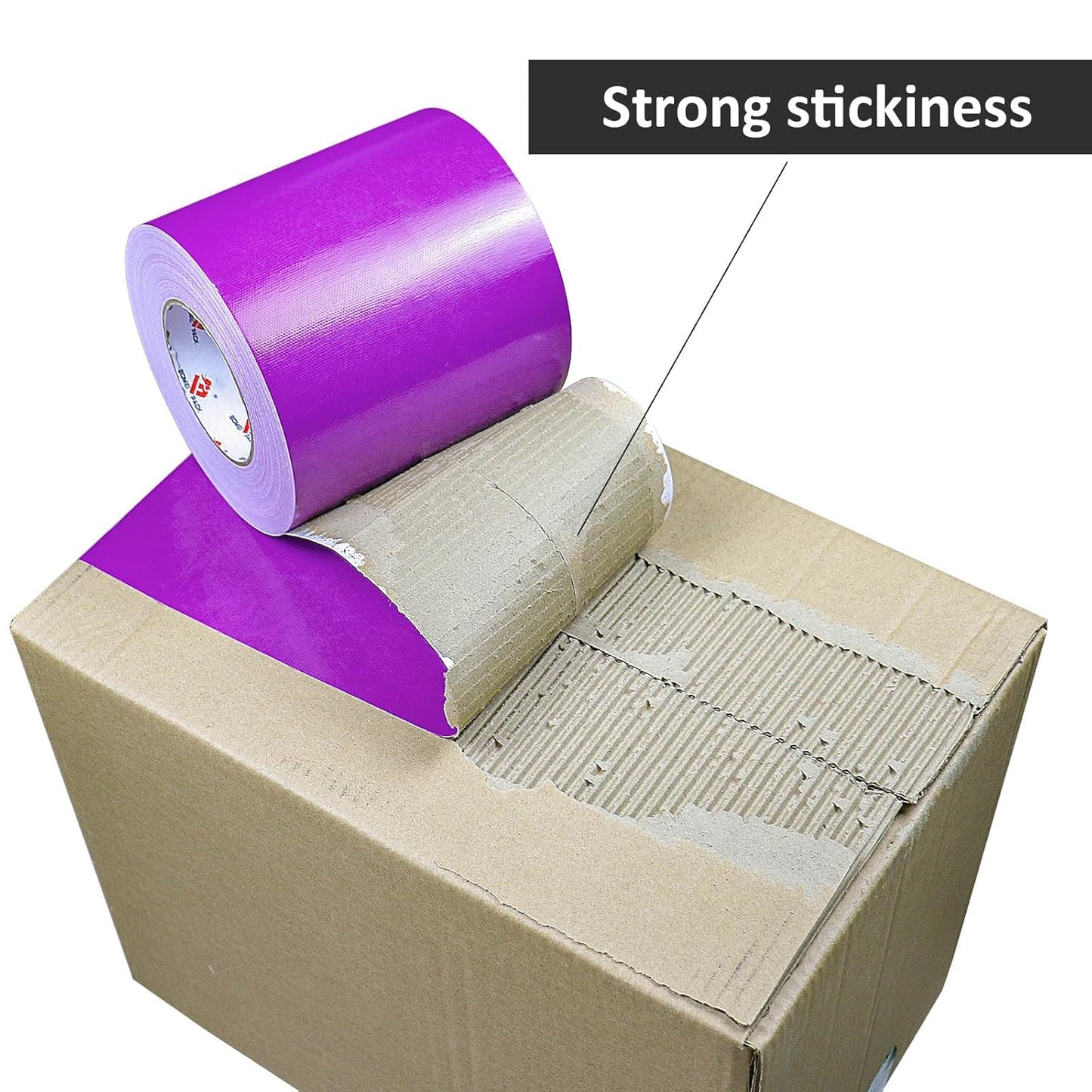 BOMEI PACK 6" Purple Duct Tape Heavy Duty,6 Inch x 60 Yards Purple Wide Rol Tape,Strong Strength,Flexible,No Residue,Waterproof and Tear by Hand,Multi-Use for Indoor & Outdoor Repairs