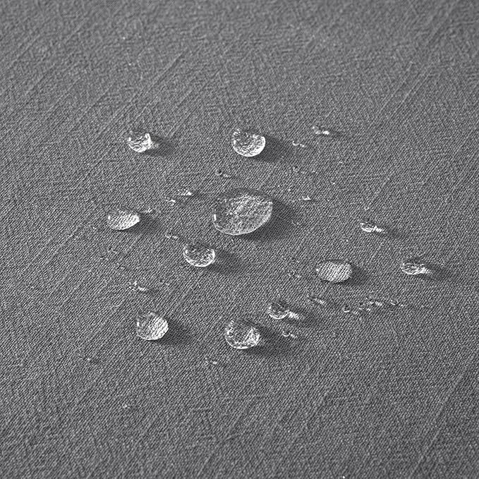 MIULEE Linen Cotton Blend Tablecloth Rectangle, Luxury Waterproof Stain Resistant Durable Farmhouse Oblong Table Cloth for Dining Party Christmas Weddings Birthday, 52 x 84 inch, Light Grey