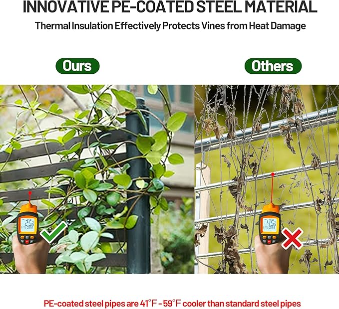 Outdoor Privacy Screen Fence with Feet Stand 3FT x 5FT, Freestanding Fence Privacy Screen for Outside, Metal Pipes and Slats Panels Divider Stake for Garden Patio Balcony Backyard White