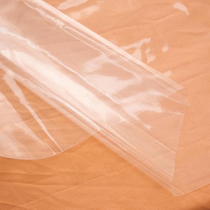 Clear Plastic Tablecloth Protector 52x70 inch Waterproof Oilproof Stain Resistant Wipeable Table Cover for Dining Tables