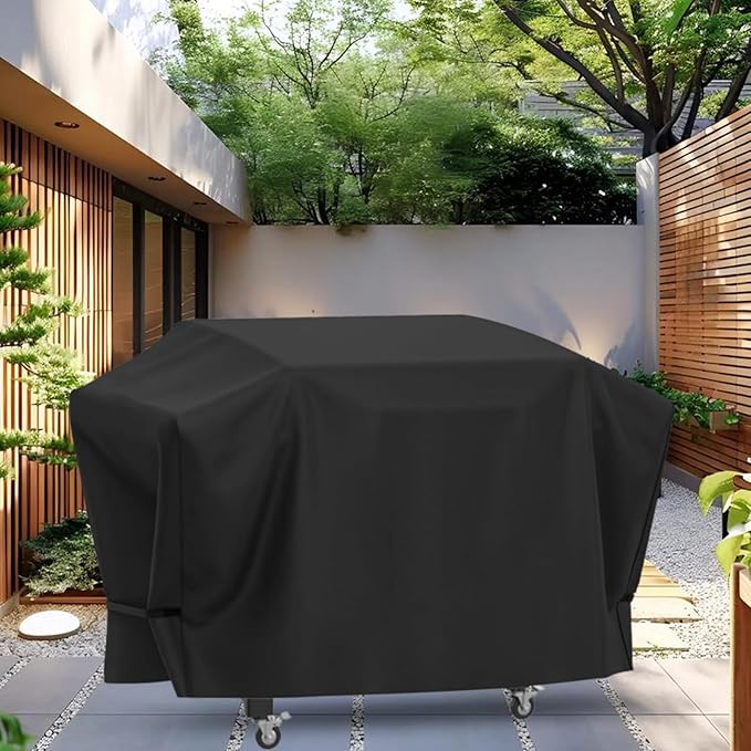 Griddle Cover for Blackstone 36 Inch Griddle with Hood 5482, Heavy Duty 600D Waterproof Flat Top Gas Cover for Blackstone 4 Burner Griddle Accessories with Strap,Black