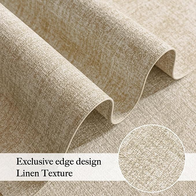 Faux Leather Heat Resistant Placemats Set of 4 – Waterproof Oilproof Wipeable Dining PU Place Mat Easy Clean Table Mats for Kitchen/Dining/Party/Holiday, Beige