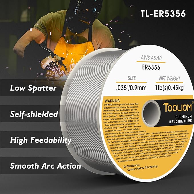 TOOLIOM ER5356 - .035" Welding Wire MIG Aluminum 0.9 mm Welding Wire - 1lb Spool