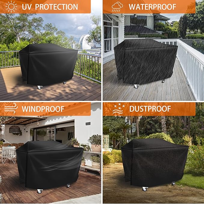 iCOVER Griddle Cover for Blackstone Rangetop Combo Griddles 600D Heavy Duty Waterproof Canvas, Fits Up to 68"