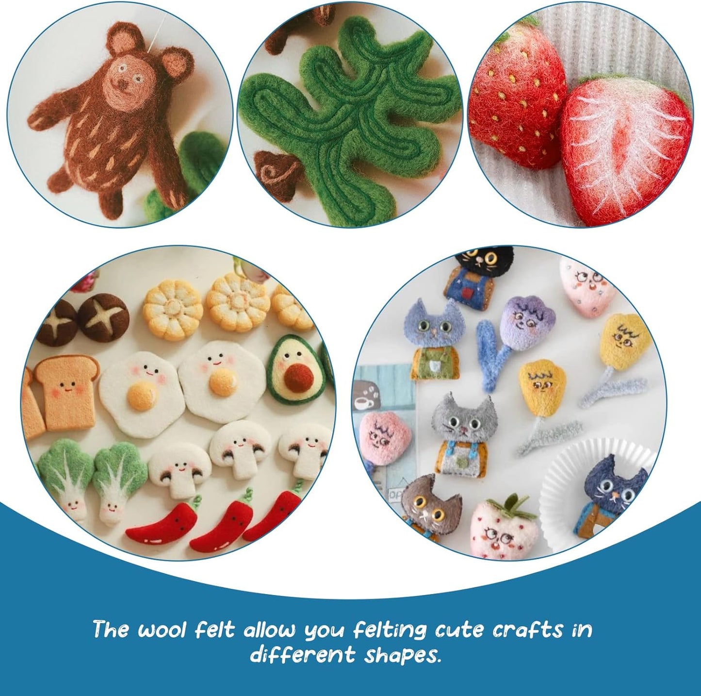 IMZAY Needle Felting Kit, Needle Felting Starter Kit with Exquisite Green Storage Bag, Wool Roving 18 Colors Set, Needle Felting Tools Kit, Wool Felt Tools for Felted Animal Needle Felting Supplies