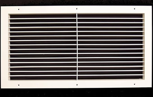 30"w X 8"h Aluminum Adjustable Return/Supply HVAC Air Grille - Full Control Horizontal Airflow Direction - Vent Cover - Wide Front End Overlap - Single Deflection [Outer Dimensions: 31.85"w X 9.85"h]