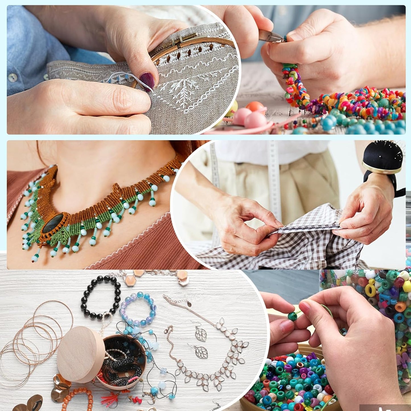 0.55mm Beading Threads, 490 Yards Round Waxed Threads Bracelet Beading Cords Waxed Polyester Cord Waxed Cord for Bracelet DIY Craft Jewelry Making Sewing Craft