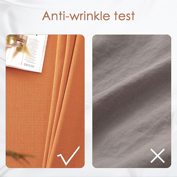 BALCONY & FALCON Rectangle Tablecloth Washable Wrinkle Resistant and Water Proof Table Cloth Decorative Linen Fabric Tablecloths for Dining Parties Kitchen Wedding and Outdoor Use (Pumpkin, 57x118)