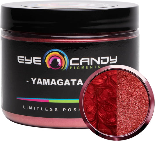 Eye Candy Pigments Premium True Red Mica Powder - Yamagata Red (50gr) - for Epoxy, Resin, Soap, Paint, Woodworking, Acrylic Pouring, Bath Bombs, Fishing Lures - DIY Arts and Crafts Additive