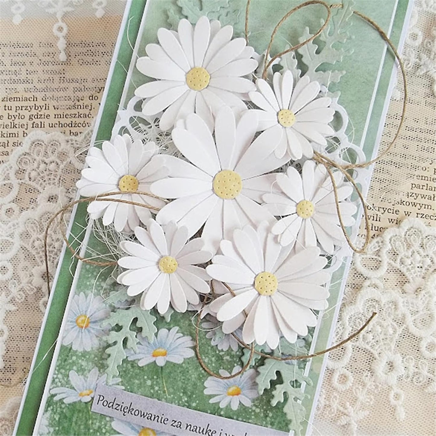 Cutting Dies Metal Stencils Scrapbooking Tools DIY Embossing Template for Paper Card Making Album Arts Crafts Supplies (Daisy Flower Set-9.4x8.4cm)