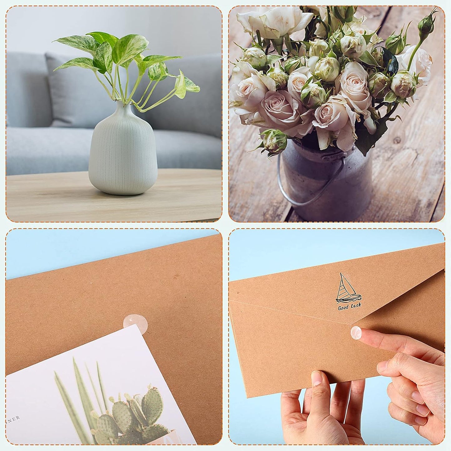 Zonon 1000 Pcs Double Sided Adhesive Dots Clear Glue Point Tape Stickers Balloon Glue Round Mini No Traces Adhesive Sticker Dot Sticker for Classroom Decor Craft DIY Office (0.39 Inch/ 10 mm)