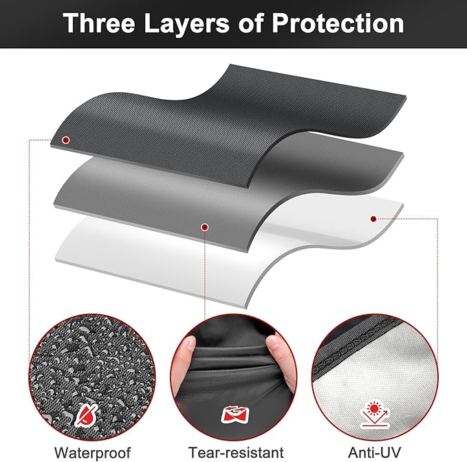 LBTING Grill Cover, 52-inch Heavy Duty 300D Oxford Waterproof Windproof UV Resistant BBQ Gas Grill Cover for Outdoor Barbecue Fit Most Brands Weber, Brinkmann, Char Broil, Holland