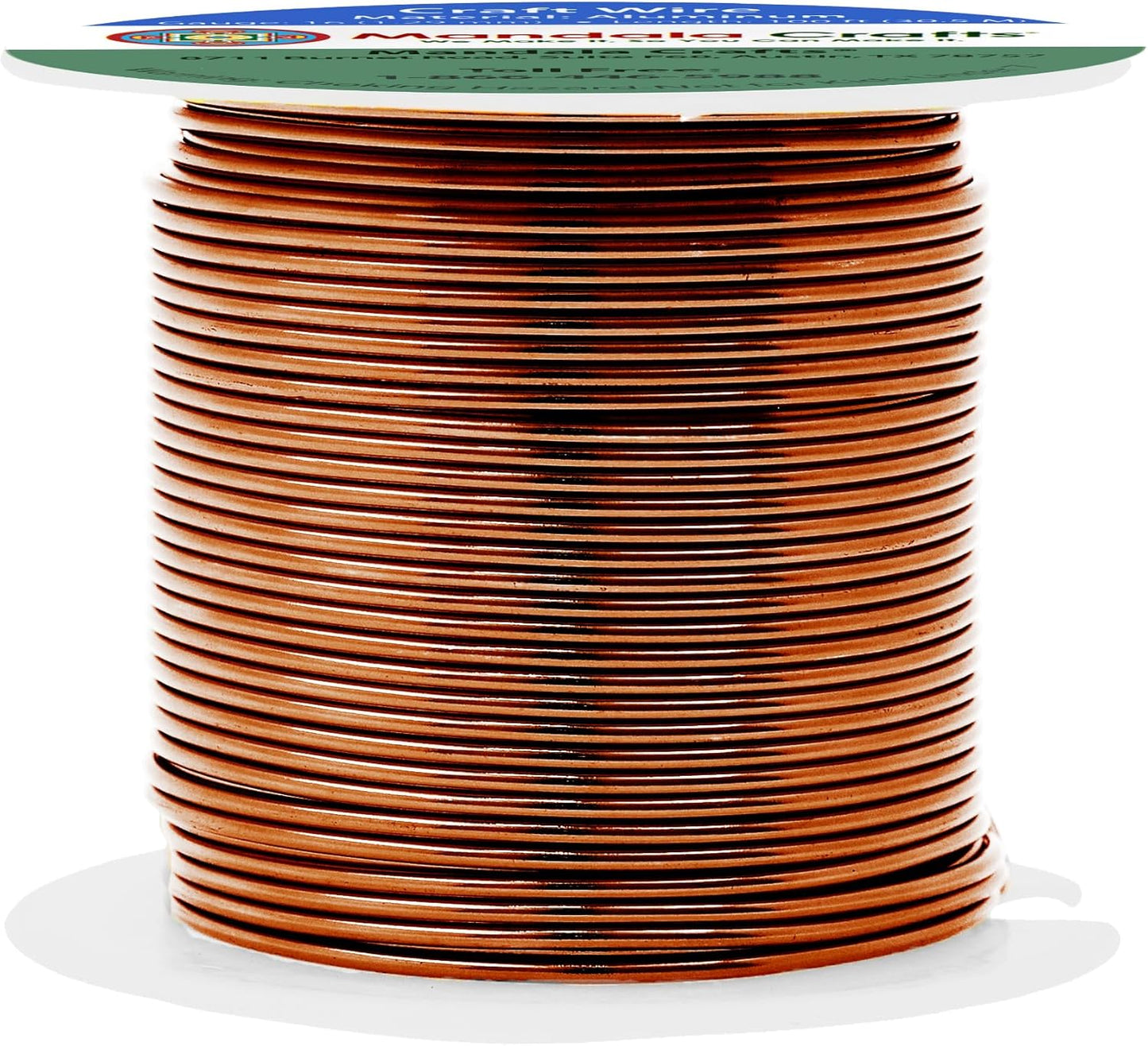 Mandala Crafts 16 Gauge Anodized Aluminum Craft Wire for Jewelry Making - 100 FT Colored Flexible Brown Wire - Bendable for Bonsai Armature Crafting Sculpting